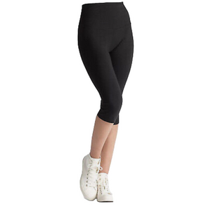 New Yummie Black Talia Capri Cotton Stretch Shaping Leggings Size Large bin 4E